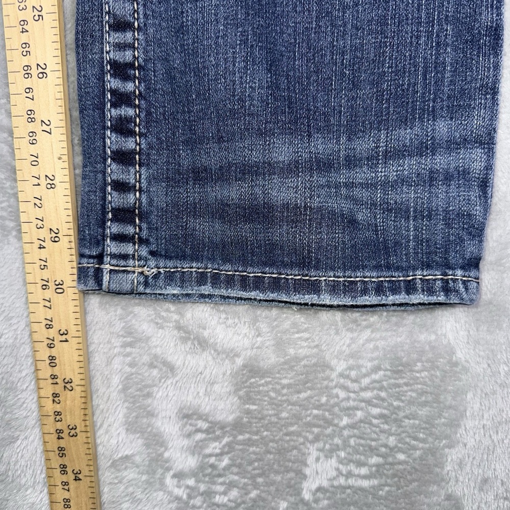 BKE Jeans Aiden Womens 28R Blue Bootleg Medium Wash Stretch Denim Whiskers Rodeo - Picture 5 of 12